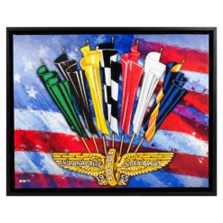 Indianapolis Motor Speedway Vintage 16x20 Stretch Canvas Framed