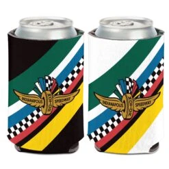 Wing Wheel Flag Stripe Build Can Cooler 12oz