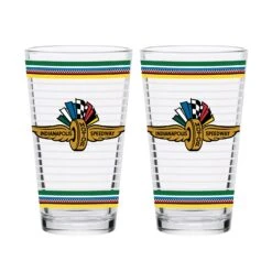 Wing Wheel Flag 7 Stripes Pint Glass 16oz.