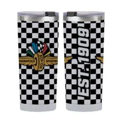 Wing Wheel Flag 1909 Checkered Insulated Tumbler 24oz.