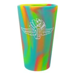 Wing Wheel Flag Silipint Pint Glass 16oz