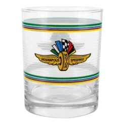 Wing Wheel Flag 7 Stripe Rocks Glass