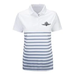 Wing Wheel Flag Tone Striped Polo