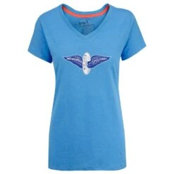 Wing And Wheel 1922 Logo Recycled Soft V-Neck T-Shirt