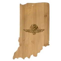 Wing Wheel Flag Indiana State Outline Cutting Board
