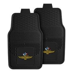 Wing Wheel Flag Vinyl Car Mats 2PK