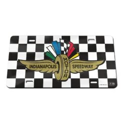 Wing Wheel Flag Checkered Acrylic License Plate