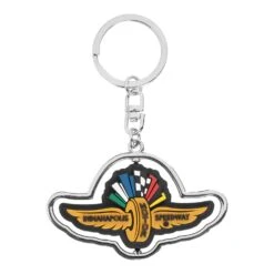 Wing Wheel Flag PVC Spinner Keychain