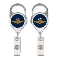Wing Wheel Flag Badge Reel