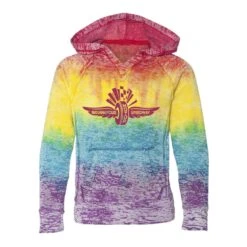 Wing Wheel Flag Youth Tie Dye Hooded Sweatshirt