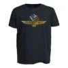 Wing Wheel Flag Distressed Logo T-Shirt